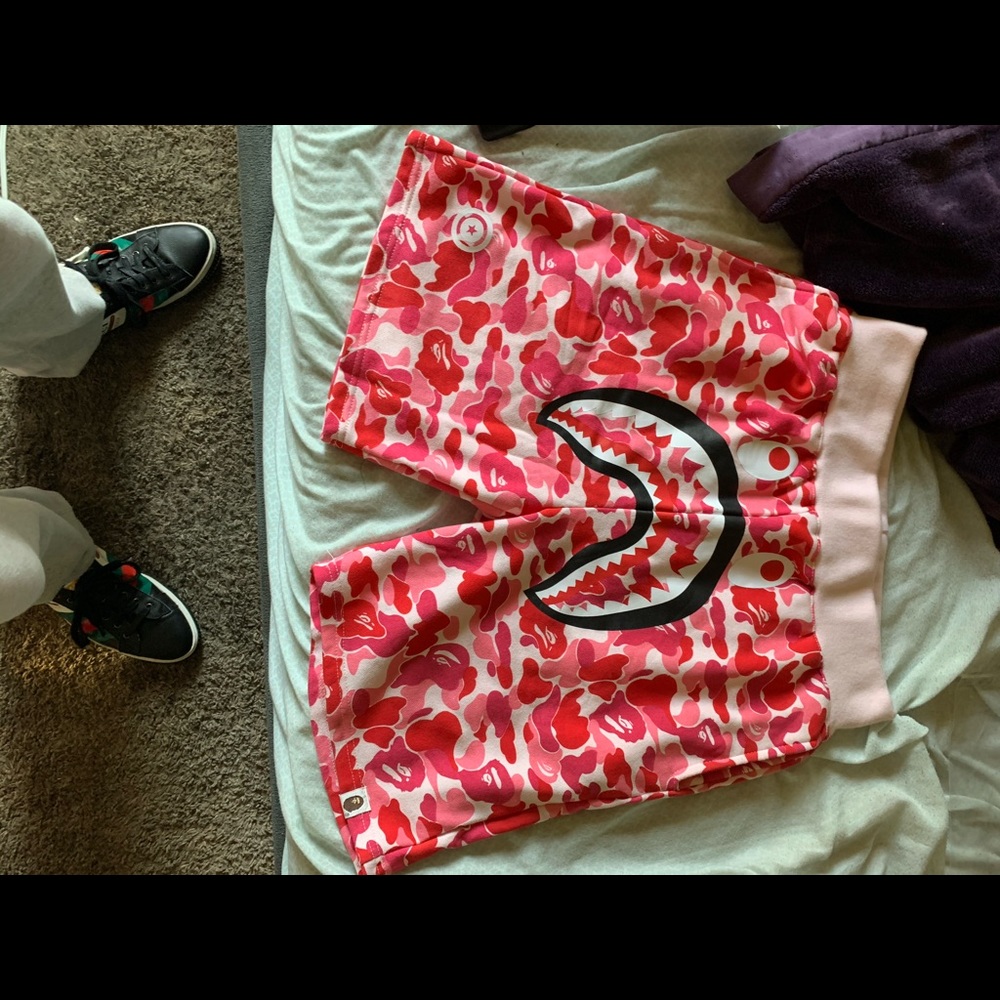Pink Camo Bape (A Bathing Ape) Shorts